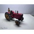Dinky Toys #300 Massey Harris Tractor + #320 Halesowen Farm Trailer
