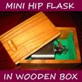 Mini Hip Flask in Wooden Box