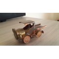 Vintage car made of old Rhodesia coins and bullet shell casings - trench art ?