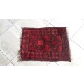Gorgeous small hand-woven Afghan Persian carpet