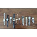 10 wristwatches for spares or repairs