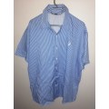 Blue & White Striped Shirt Size M - Brand New