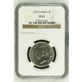 1951 2 SHILLING - FINEST KNOWN - NGC PF67