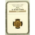 1925 S. Africa Gold Half Sovereign - NGC GRADED MS64