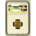 1925 S. Africa Gold Half Sovereign - NGC GRADED MS64