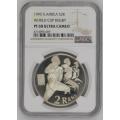 1995 RUGBY WORLD CUP - SILVER R2 - NGC  PF68UC