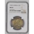 1932 SOUTH AFRICA HALFCROWN - NGC MS63