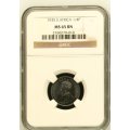 1935 S AFRICAN FARTHING - NGC MS65BN