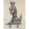 WEEKEND SPECIAL~ MIXED MEDIUM ON PAPER BY LUCAS SITHOLE
