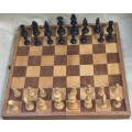32 cms square chess board, folds to box that acts as storage