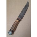 Solingen Germany  fixed blade knife with horn handle