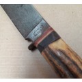 Solingen Germany  fixed blade knife with horn handle