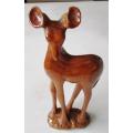 Retro wooden hand carved Bambi buck. Approx. 18 cm H
