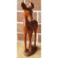 Retro wooden hand carved Bambi buck. Approx. 18 cm H