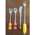 RETRO Pickle Spoon, 2 x Jam Spoons and a butter spreader