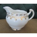Colclough Bone China Milk Jug England White with Gold Trim approximately 12 long x 9 cms high