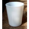 Milk Glass Retro tumblers / yoghurt cups x 7 app. D 7 x H 9 cms