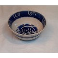 Art Pottery Bowl Glazed Hand Painted STUNNING app. D 15.5 x H 7 cms