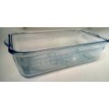 Fireking Embossed Blue Loaf Pan VERY OLD Approximately L25 x W13 x H7 cms