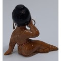 South African Tribal Art Figurine hand painted vintage app. L 8 x H 8 cms