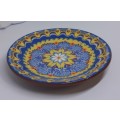 Hand Painted STUNNING Spinning Pattern Plate / Wall Hanging vintage approximately D19 cms