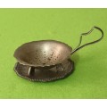 Tea Strainer on Stand Vintage approximately D7.5 Cms