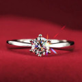 Classic 1ct Gold Plated **Simulated Diamond Ring**  6 prong bridal wedding Ring for Women