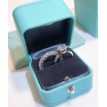 Dual Ring Set  **Simulated Diamond Ring**  6 prong bridal wedding Ring for Women