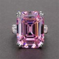 La Vu' Pink Crystal Sapphire Gem  Gold Plated Wedding Ring