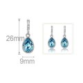 Crystal Flame Aqua Blue Water Tear Drop earrings fashion jewelry