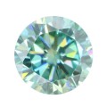 **Certified Moissanite** 1.00ct Moissanite Loose Stone  Colour Blue/Green Excellent Cut