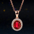 Villa Rose Earrings Rose gold Ruby Red  Austrian Crystal jewellery