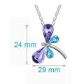 Austrian Crystal dragonfly  Pendant necklace  fashion Jewellery for woman