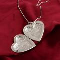 Heart Frame Pendant Necklace Can Be Loaded With Photo 925 Sterling Silver
