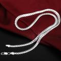 Virola Link Neck Chain & Bracelet Fashion  Jewellery Set 6mm 18k Silver