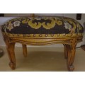 VICTORIAN EMBROIDERY FOOTSTOOL