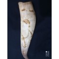 Cattle Horn with African Art