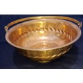 Beautiful Antique Brass Handle Bowl. Bowl size 17cm x 17cm