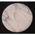 Vintage Authentic White Gray Marble Round Ashtray