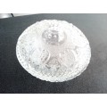 Beautiful Pressed Glass Dish Bowl With Lid