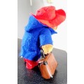 Vintage Paddington Bear Plush Toy With Red Boots and P B Suitcase,