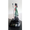 Collectable Ceramic Dewar`s White Label Scotch Whisky guardsman, measuring approximately 31cm tall,