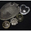 Bundle of Glass Small Vases and Fish plate