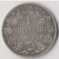 1892 ZAR ONE SHILLING SILVER COIN