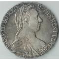 1780X AUSTRIA MARIA THERESA SILVER THALER COIN