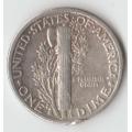 1928 UNITED STATES OF AMERICA USA ONE DIME SILVER COIN MINT MARK `S` - EX MOUNT