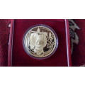 2004  1 OUNCE 24 ct GOLD  2004  PROTEA 10 YEAR OF DEMOCRACY COIN