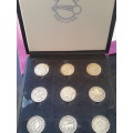 STERLING SILVER 1992 CRICKET WORLD CUP SET. LTD EDITION