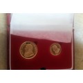 1984 PROOF 1/4 th and 1/10th KRUGERRAND SET
