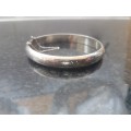 Vintage beautifully engraved  sterling silver bangle